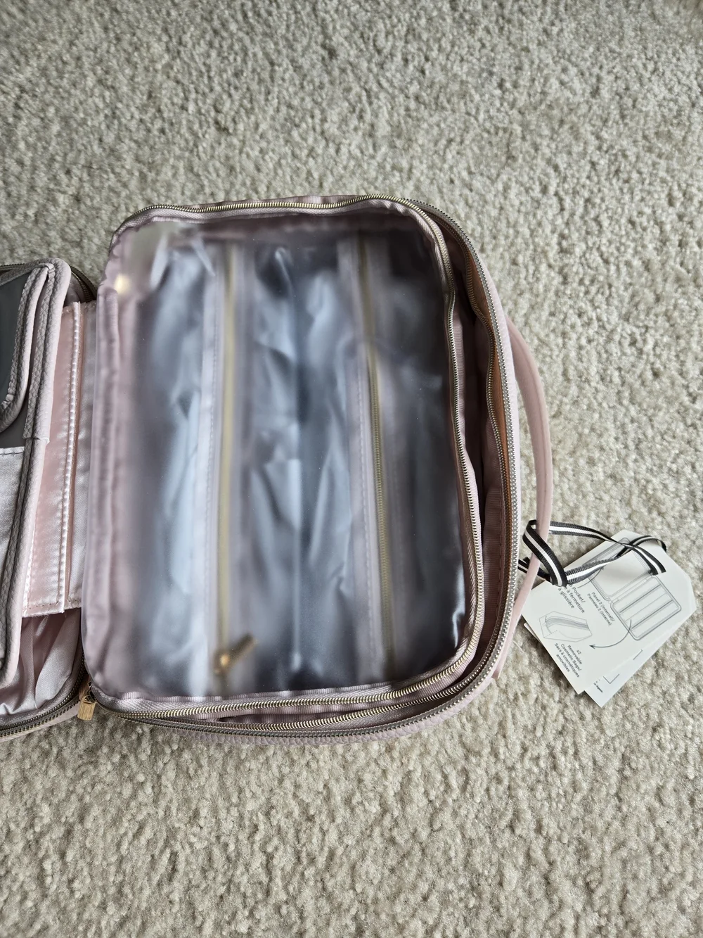 Arnold Willis Large Pink Makeup & Jewellery Travel Case
